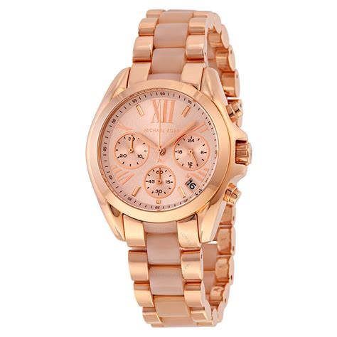 michael kors bradshaw rose gold-tone watch|rose gold watch with numbers.